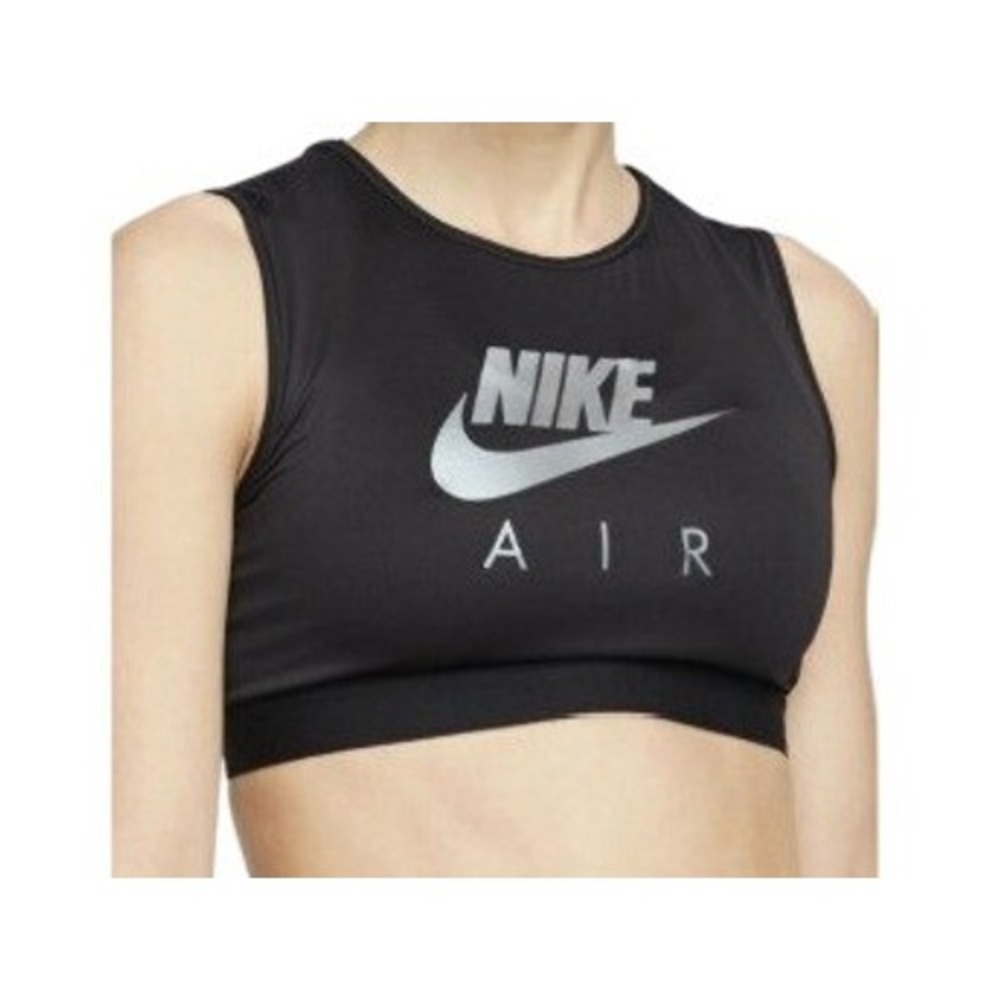 Nike Womens M Black Nike Air Swoosh High Neck Medium Support Sports Bra